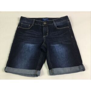 Arizona Jeans junior bermuda‎ Shorts Stretch Denim distressed cuffs Size 10 Plus
